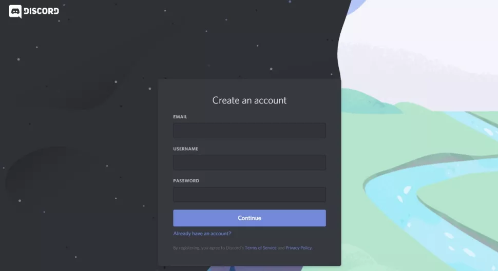 Create an account on Discord