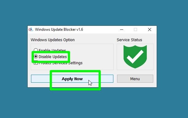 Use Windows Update Blocker