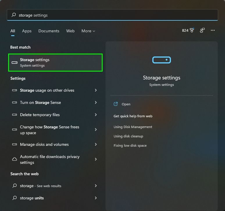How to automatically free up Drive space in Windows 11