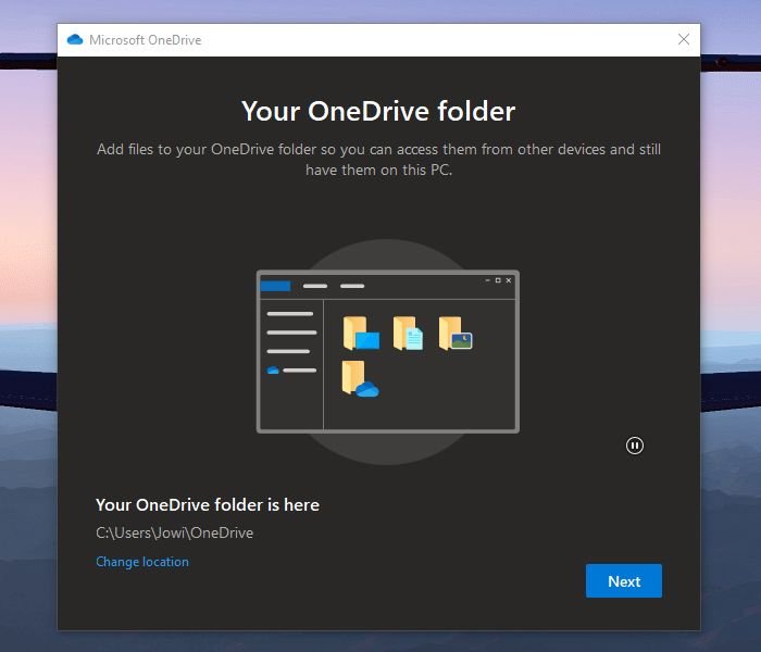 Your OneDrive Folder